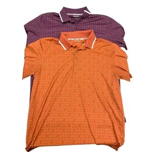 Lot Of 2 Men's Small Walter Hagen Golf Polos Purple And Orange